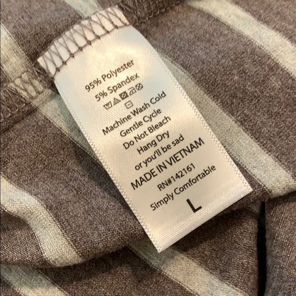 NWT LulaRoe Julia dress- gray and white - Picture 7 of 7